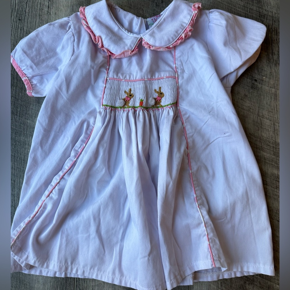 Smocked Bunny top